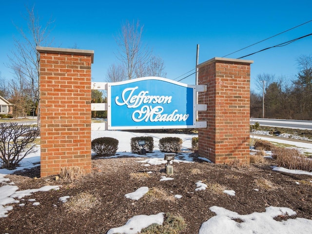 view of community sign