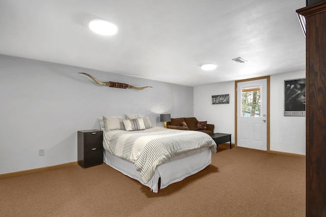 bedroom featuring carpet flooring