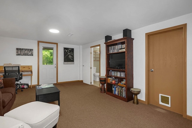 view of carpeted living room