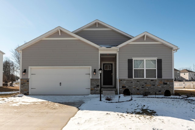 craftsman-style house featuring a garage