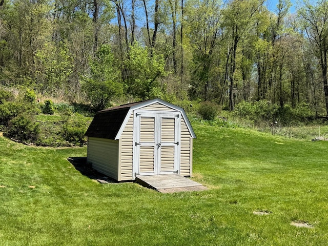 view of shed