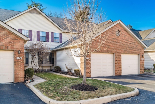 view of front property with a garage