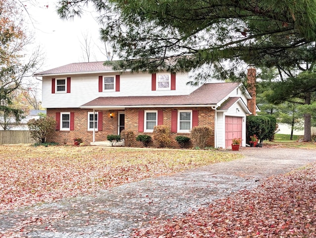 front facade with a garage