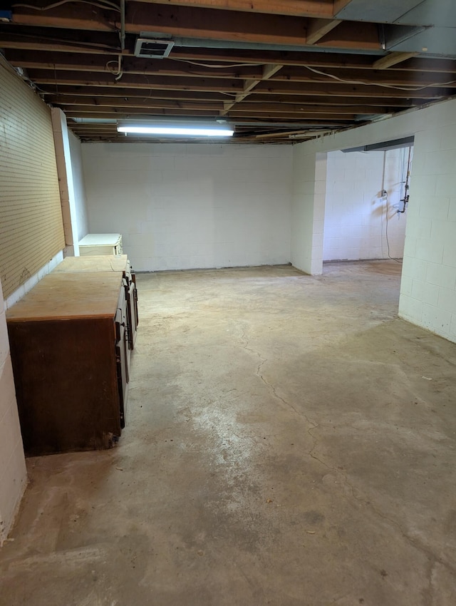 13783 Wayside Dr NW, Pickerington, OH 43147 - unfinished basement featuring concrete block wall