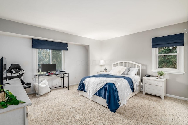 view of carpeted bedroom