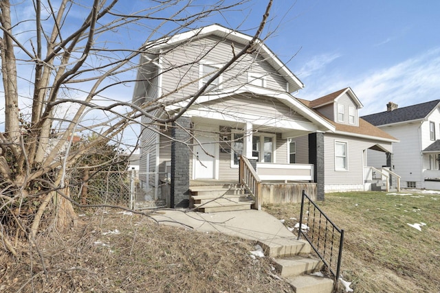 view of front facade with covered porch