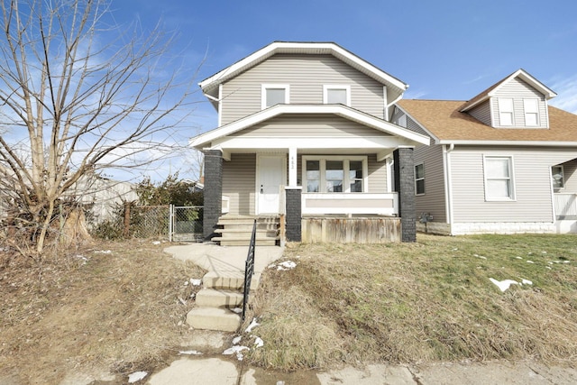 view of front of home with a porch