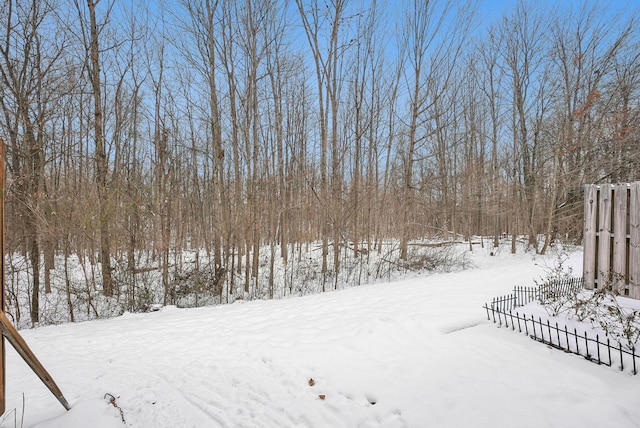 view of snowy yard