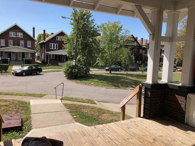 view of yard featuring a porch