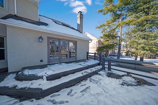 exterior space featuring french doors