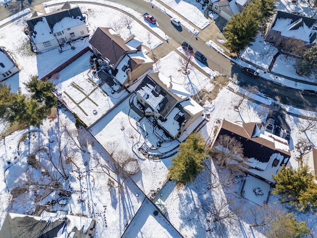 view of snowy aerial view