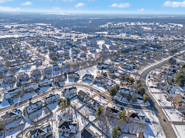 view of snowy aerial view