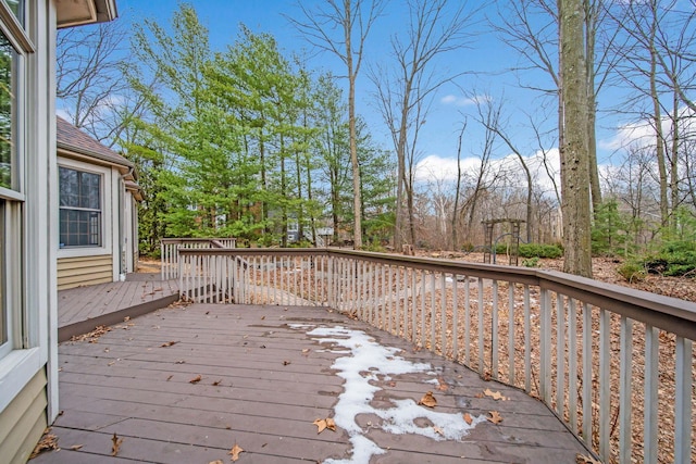 view of wooden terrace