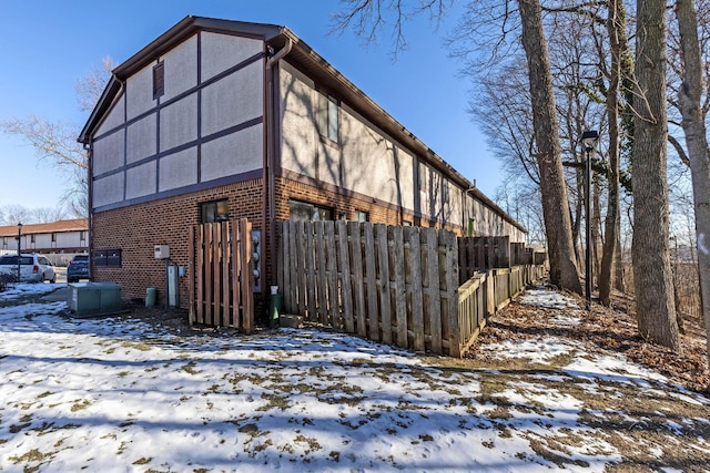 view of snowy exterior