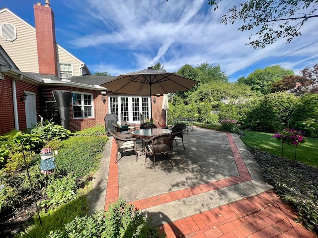 view of patio with french doors