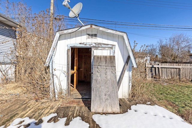 view of outdoor structure