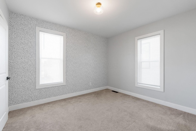 view of carpeted spare room