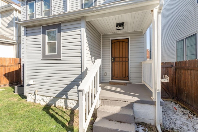 view of doorway to property