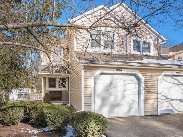 front of property featuring a garage