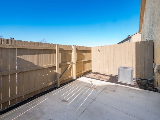 view of patio / terrace with central AC unit