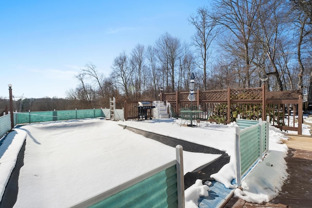 view of snowy yard