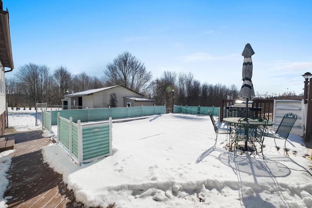 view of snowy yard