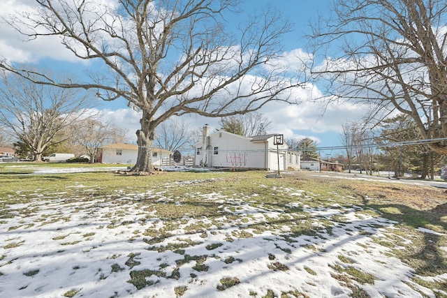 view of snowy yard