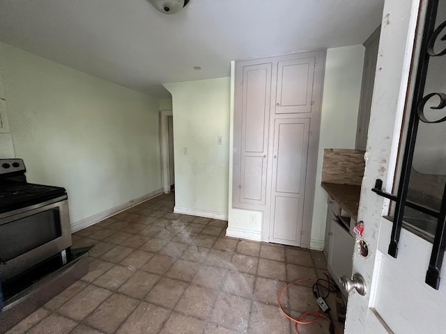 kitchen featuring stainless steel range oven