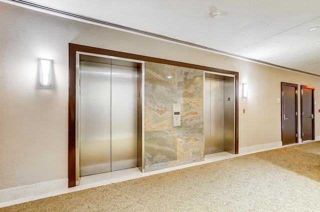 interior space featuring elevator