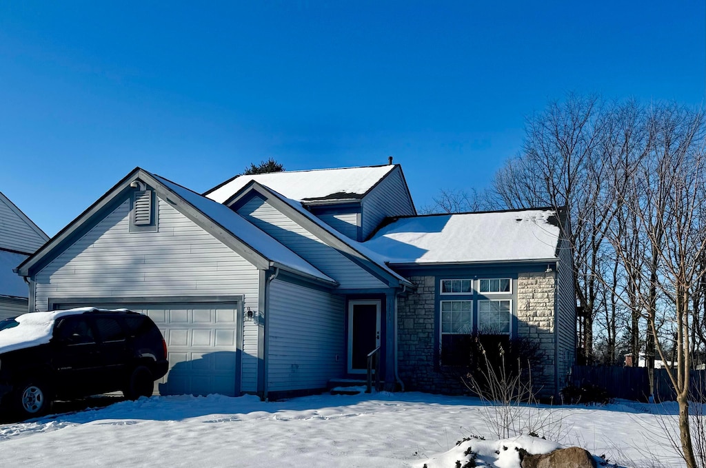 view of front of home featuring a garage