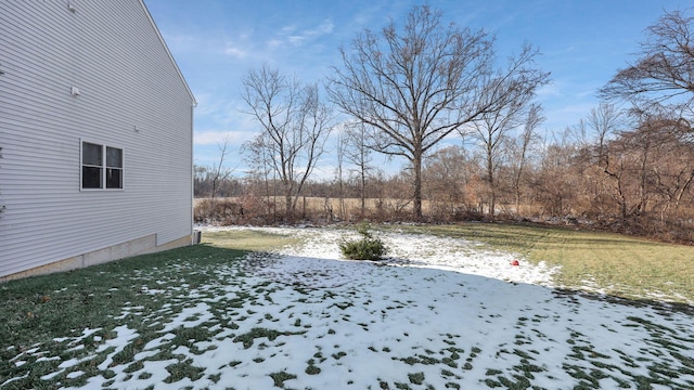 view of snowy yard