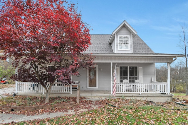 view of front of home featuring covered porch