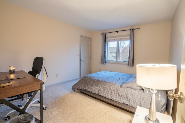 bedroom featuring carpet flooring