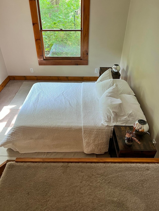 bedroom with carpet floors