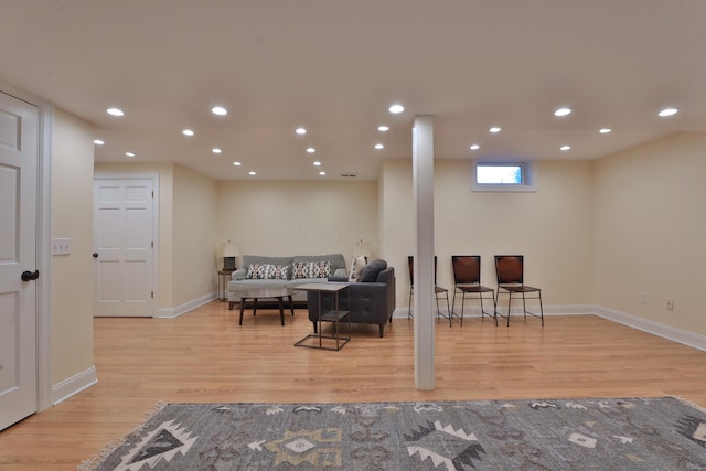 interior space with light wood-type flooring