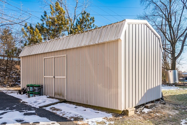 view of snow covered structure