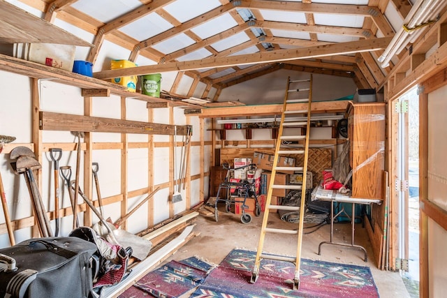 view of storage room