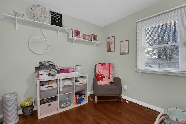 interior space featuring dark hardwood / wood-style flooring