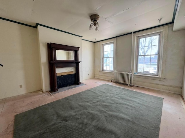 unfurnished bedroom with radiator