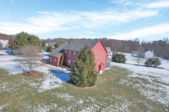 view of side of property featuring a water view