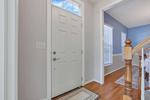 foyer featuring light hardwood / wood-style floors