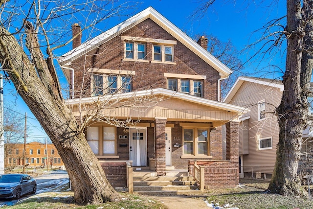 view of front of property with a porch