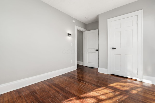 interior space featuring dark hardwood / wood-style floors