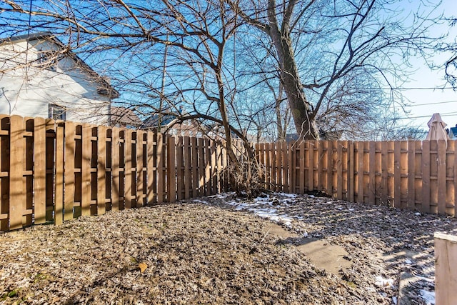 view of snowy yard