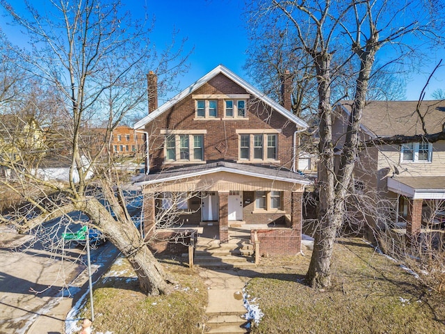 view of front of house with covered porch