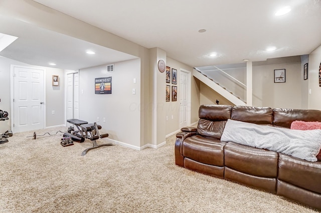 view of carpeted living room