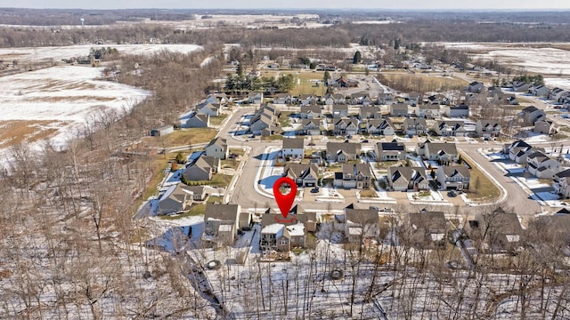 view of snowy aerial view