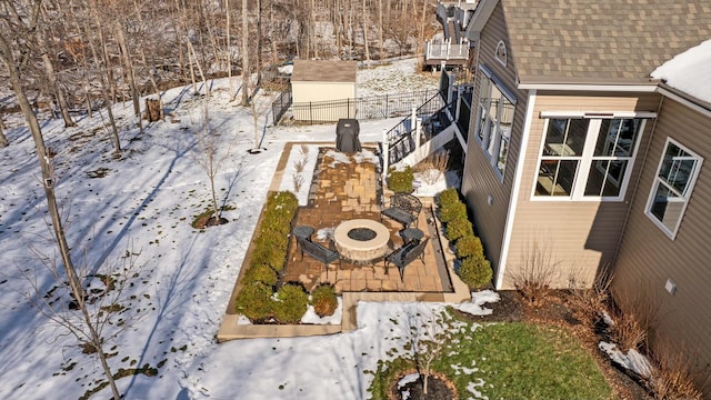 view of snowy aerial view