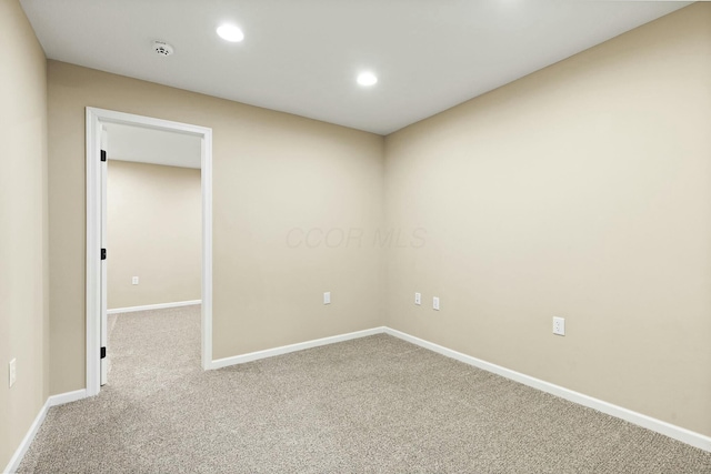 view of carpeted empty room