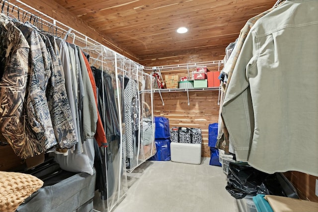 spacious closet with carpet floors